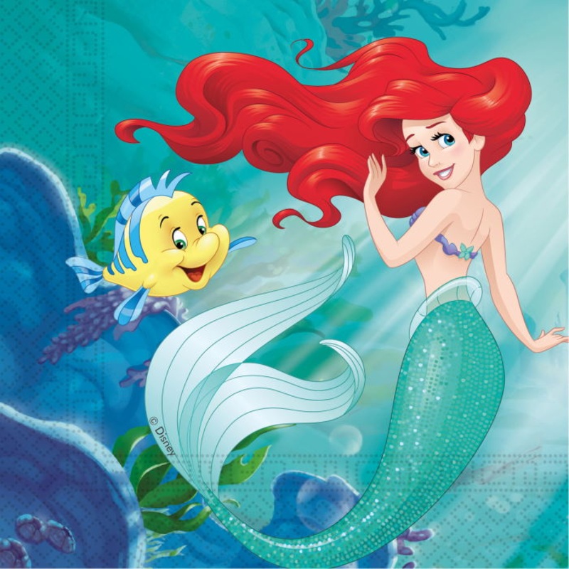 Little Mermaid Napkins 20 Pack