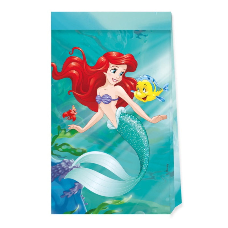 Little Mermaid Paper Party Bags 4 Pack