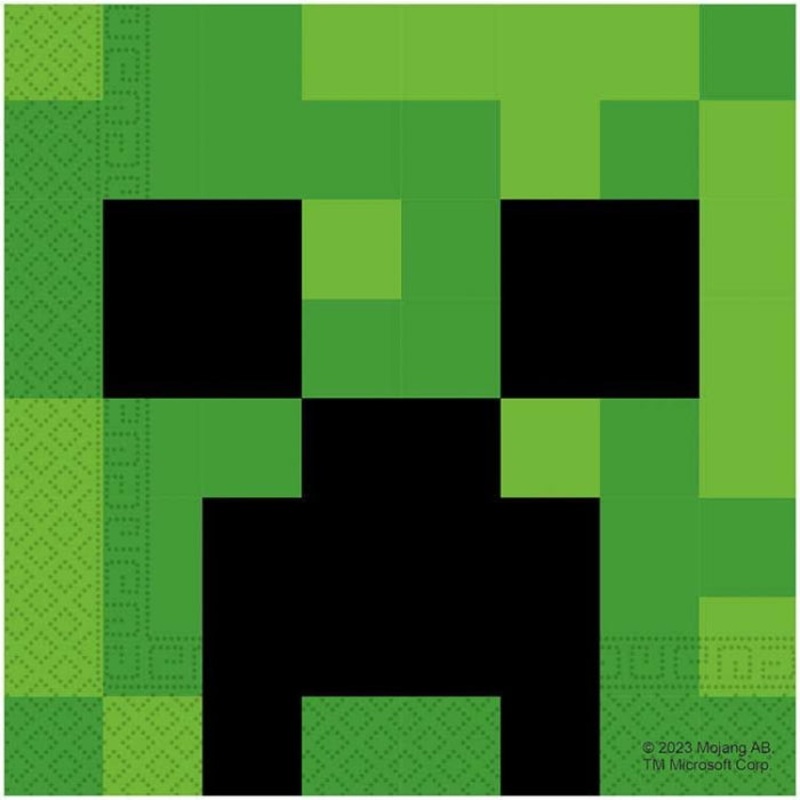 Minecraft Napkins 33cm Pack of 20