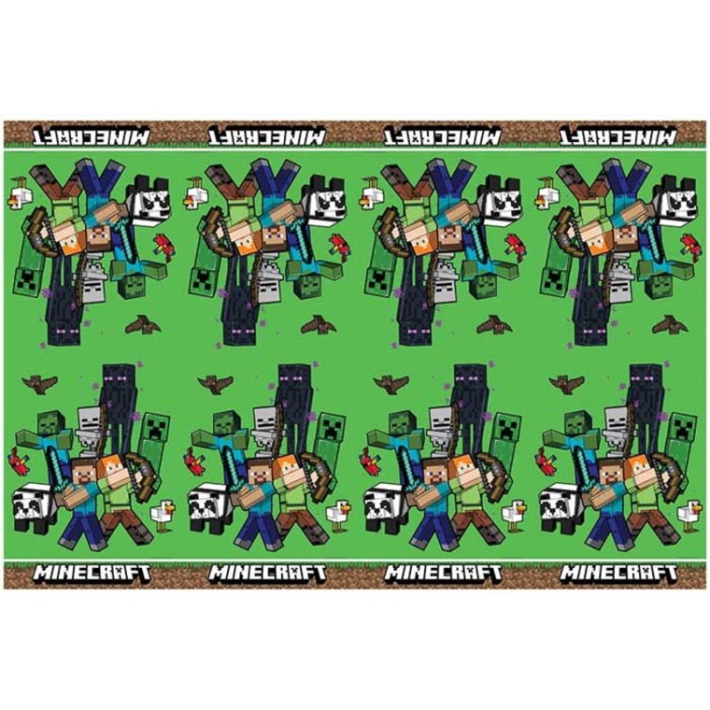 Minecraft Tablecloth Plastic 120 x 180cm