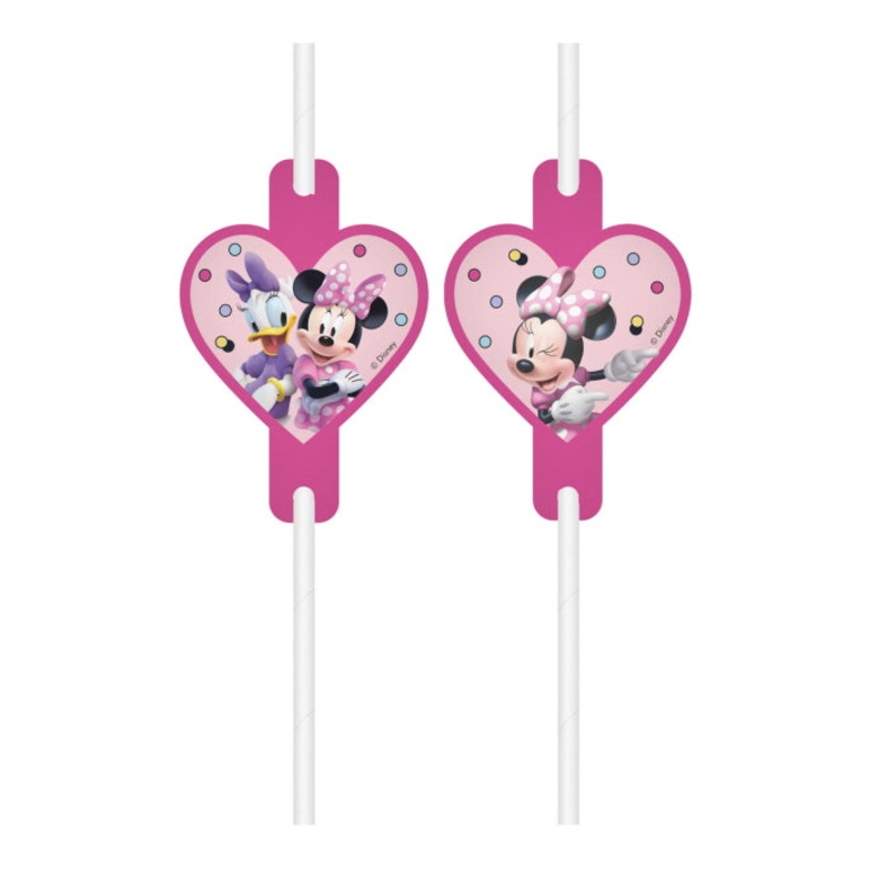 Minnie Mouse Junior Paper Straws 4 Pack