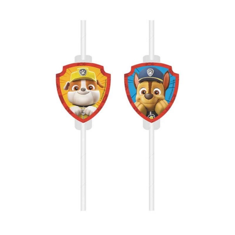 Paw Patrol Rescue Heroes Paper Straws 4 Pack