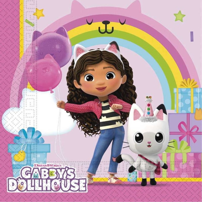 Gabby's Dollhouse Napkins 33cm Pack of 20