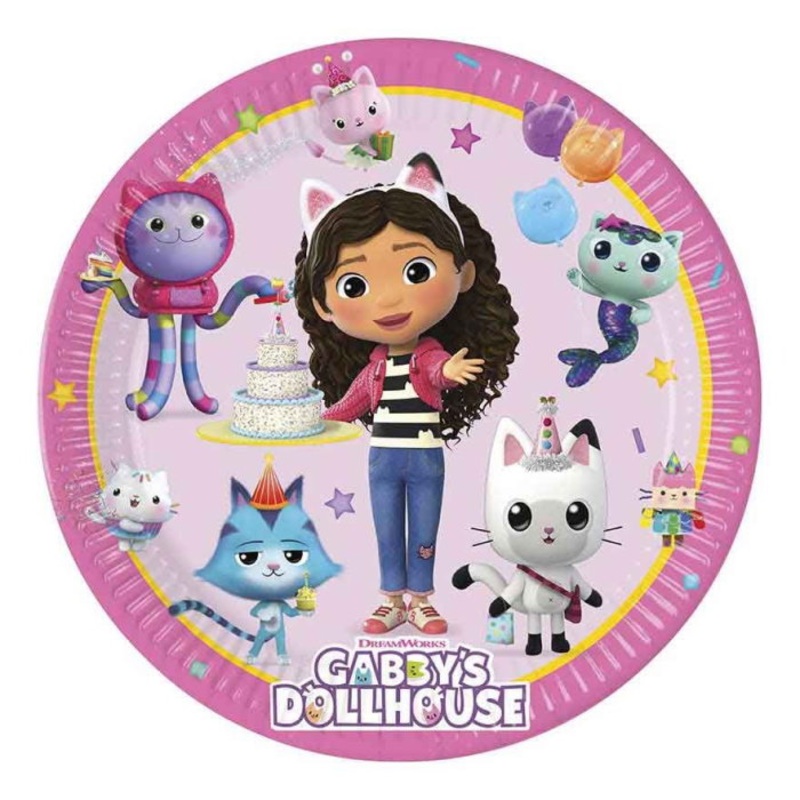 Gabby's Dollhouse Paper Cake Plates Pack of 8
