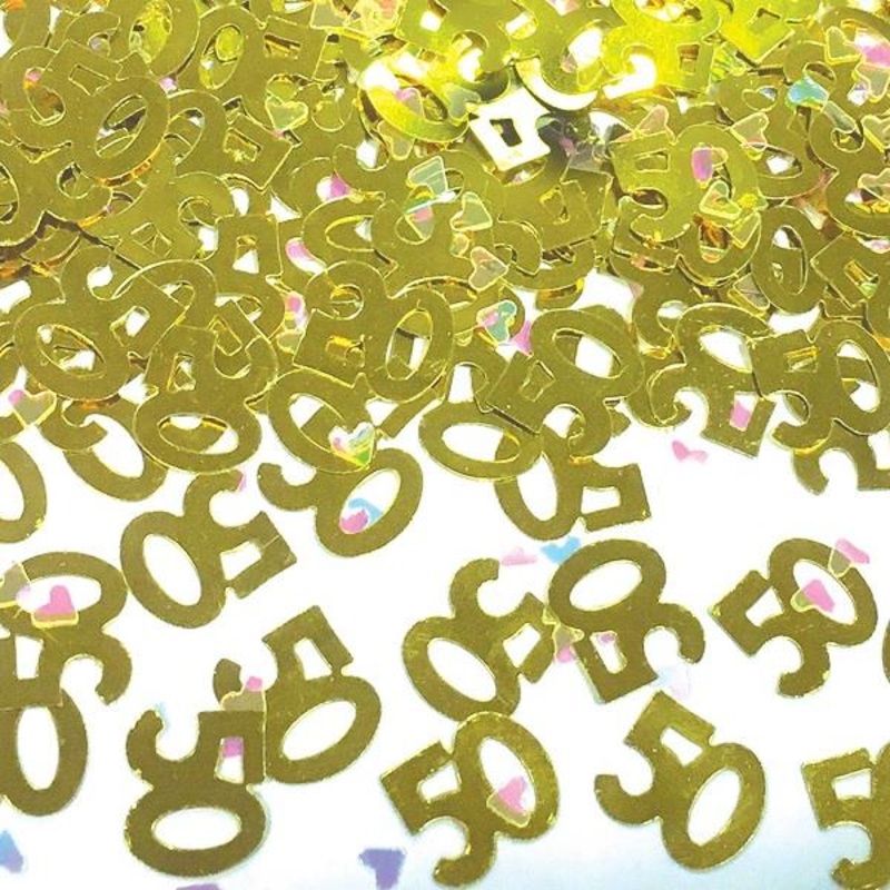 Gold 50th Table Confetti