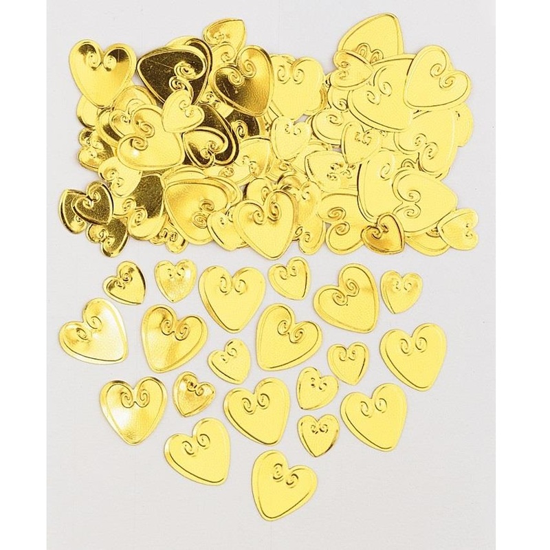 Gold Heart Table Confetti