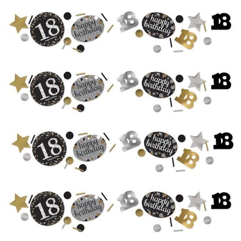 Gold Sparkling 18th Birthday Confetti