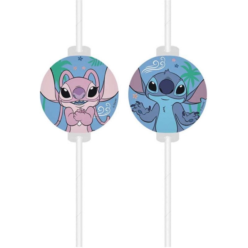 Lilo and Stitch Paper Party Straws 4 Pack