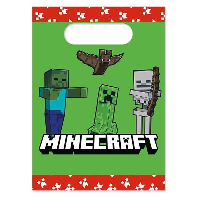 Minecraft Party Bags Paper Pack of 4