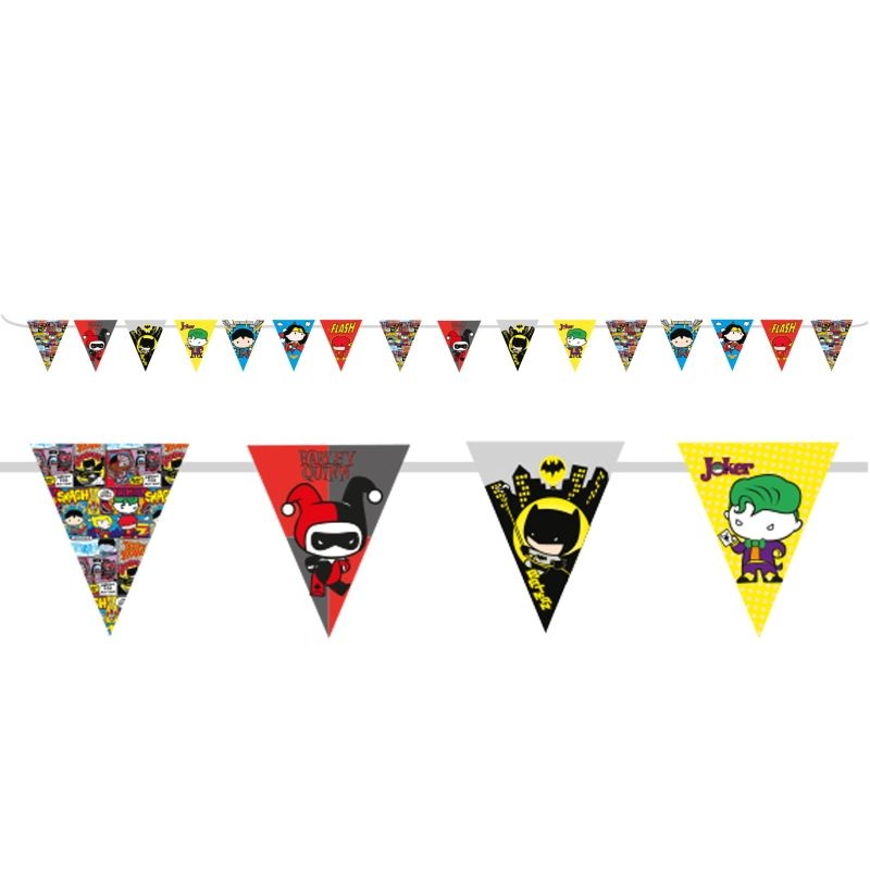 Cartoon Justice League Banner Bunting