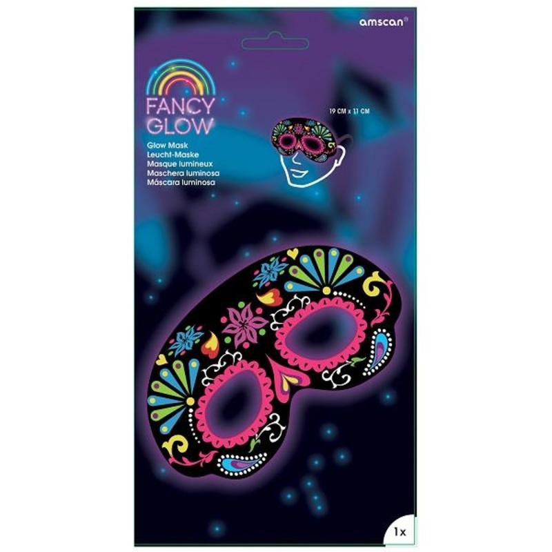 Day of the Dead Skull Mask - Glow in the Dark