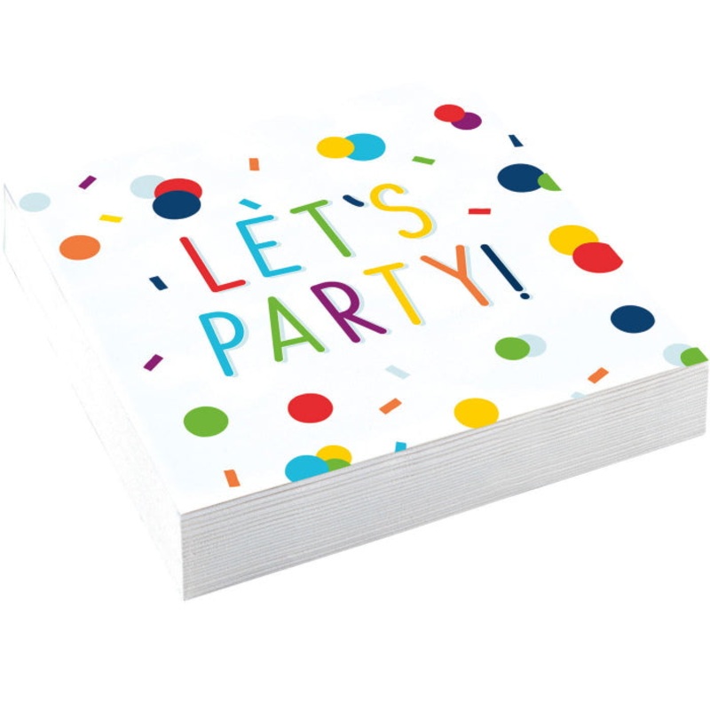Rainbow Beverage Napkins - Lets Party Pack of 20