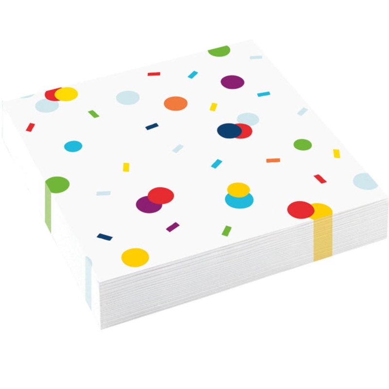 Rainbow Napkins - Confetti Pack of 20