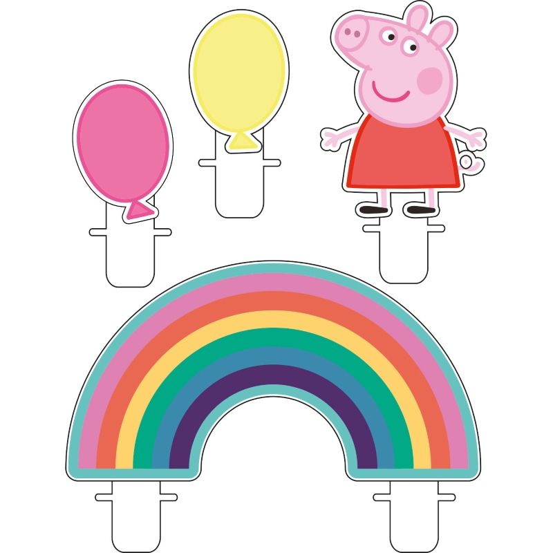 Rainbow Peppa Pig Candles
