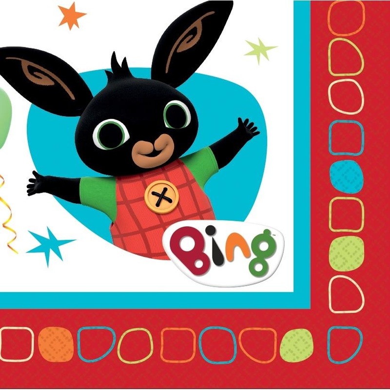 Red Bing Bunny Napkins Pack of 16