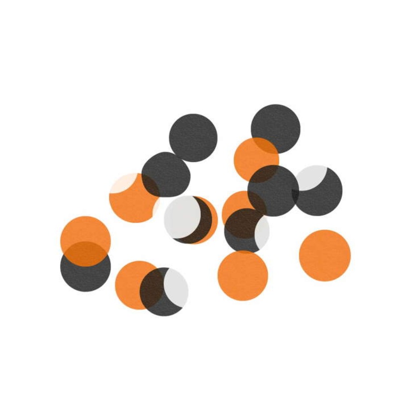 Black | Orange Tissue Paper Confetti | Decoration