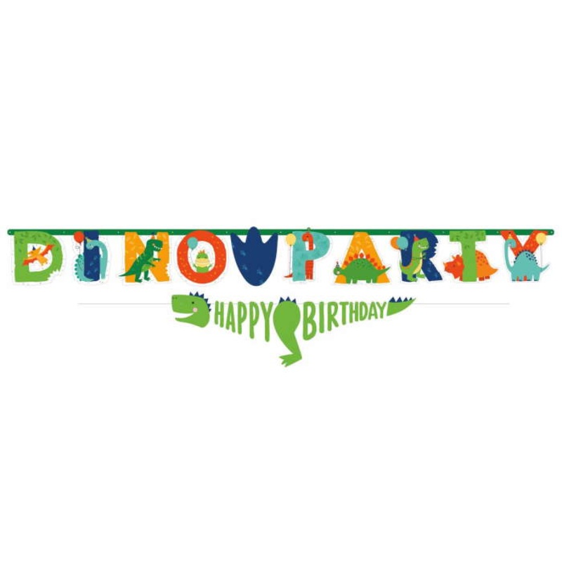 Dino Birthday Banner Pack of 2
