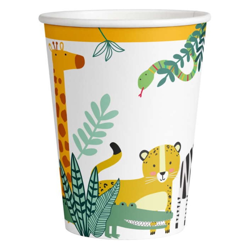 Get Wild Safari Paper Party Cups Pack of 8