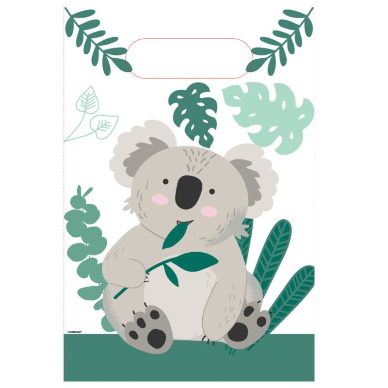 Koala Party Paper Favour Loot Bags Pack of 8