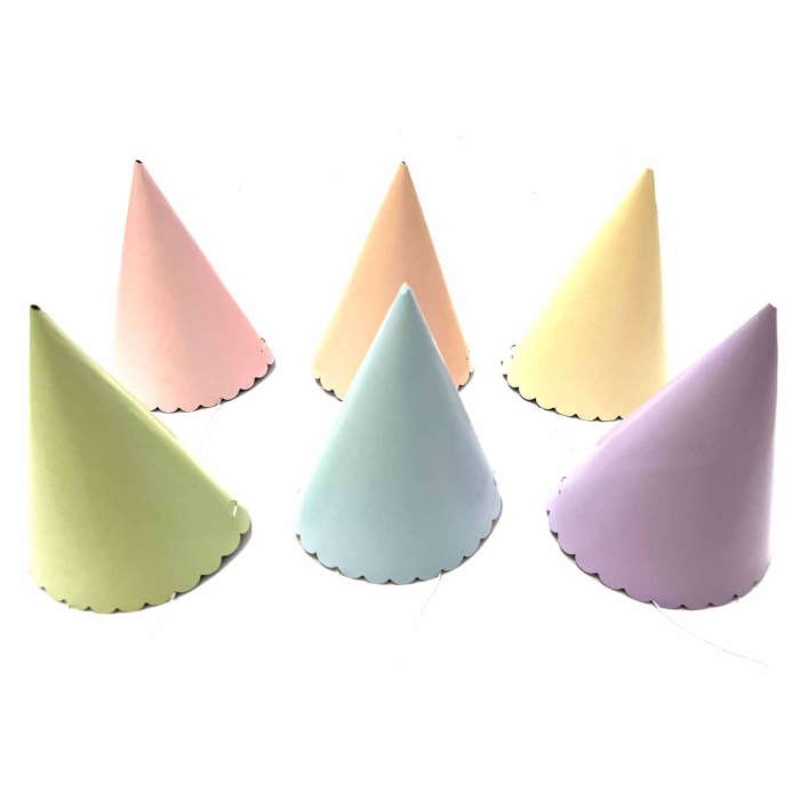 Pastel Party Hats 6 Pack