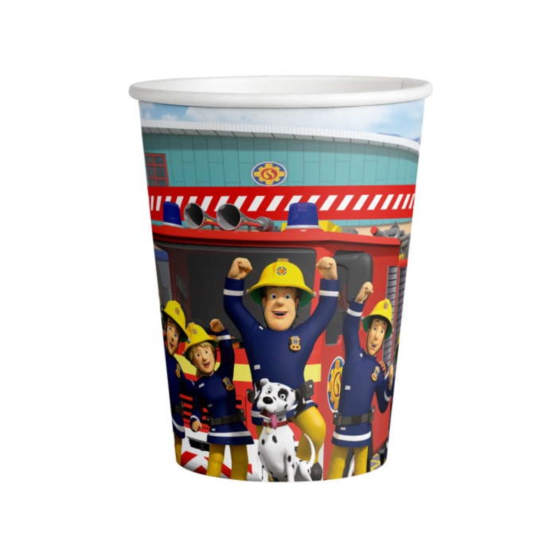 Fireman Sam Paper Cups 250 ml Pack of 8