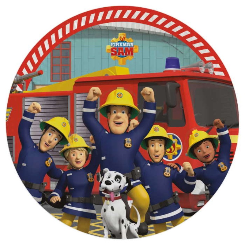 Fireman Sam Paper Plates 23cm Pack of 8