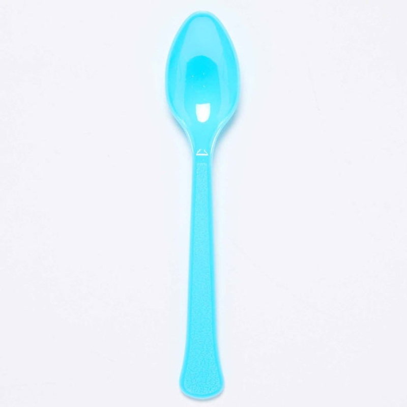 Forget Me Not Blue Plastic Spoons Pack of 24