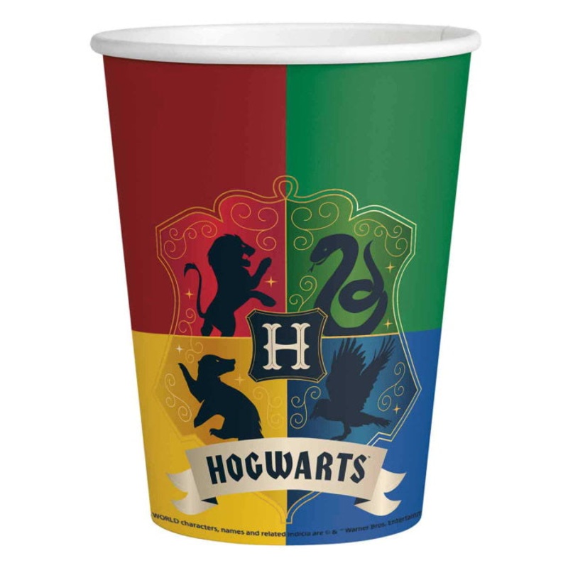 Harry Potter Houses Paper Party Cups Pack of 8