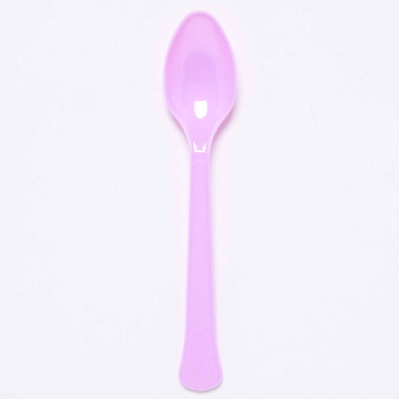 Lavender Plastic Spoons Pack of 24