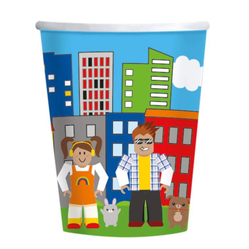 Party Town Cups Pack of 8