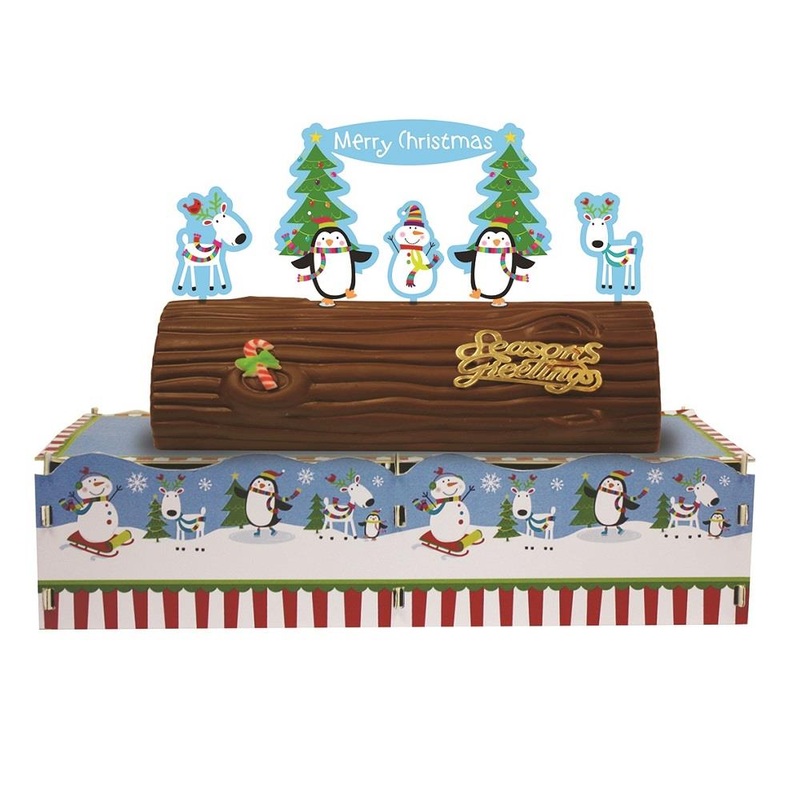 Joyful Snowman Yule Log Party Cake Stand - Buy Online