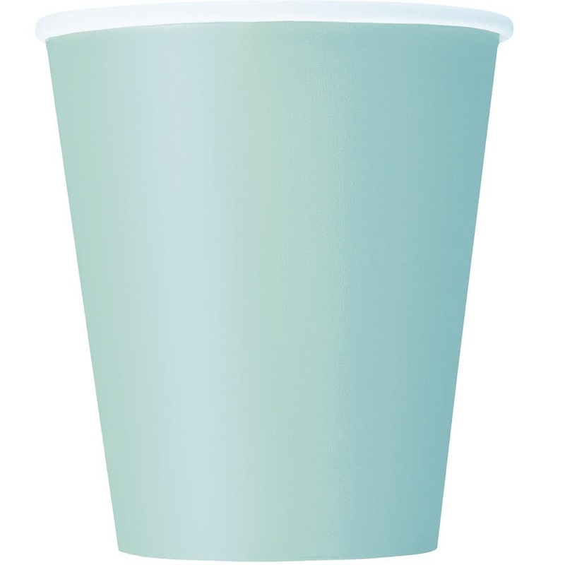 Mint Green Paper Cups Pack of 14