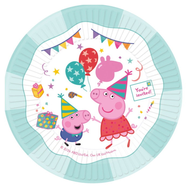 Peppa Pig Party Paper Plates 8 Pack
