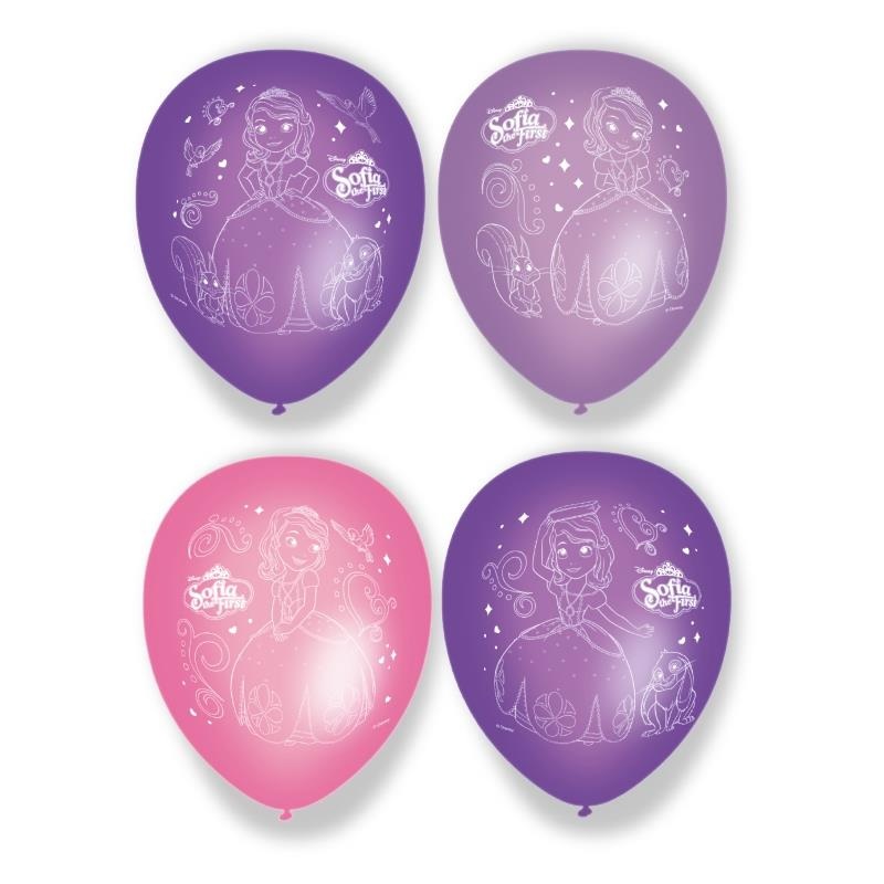 Sofia the First Animal Party Latex Balloons Pack of 6