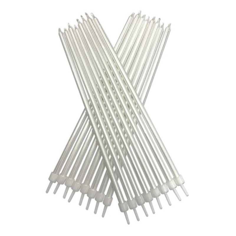 Extra Tall White Birthday Candles Pack of 16