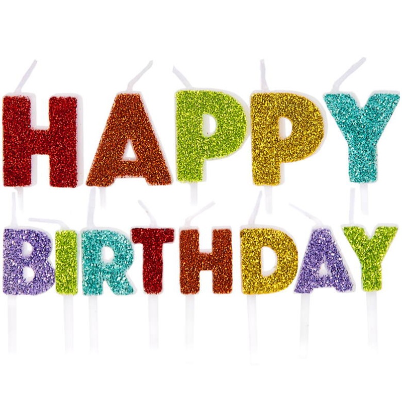 Happy Birthday Candles - Rainbow Colour
