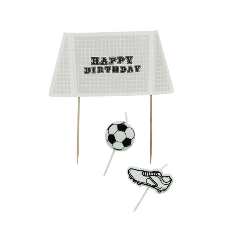 Football Cake Topper and Candle Set