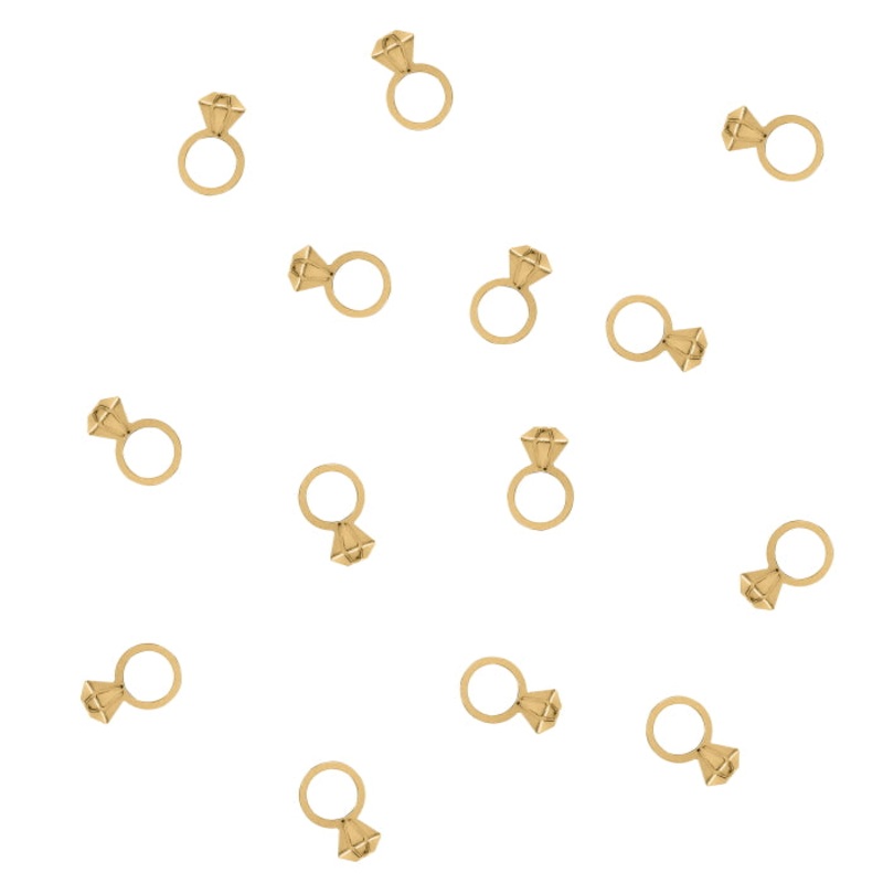 Gold Engagement Ring Table Scatter Confetti 14g