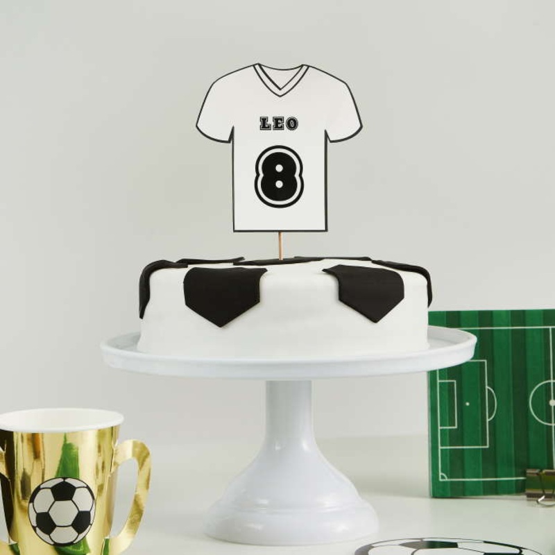 Personalisable Football Shirt Cake Topper with Sticker Sheets