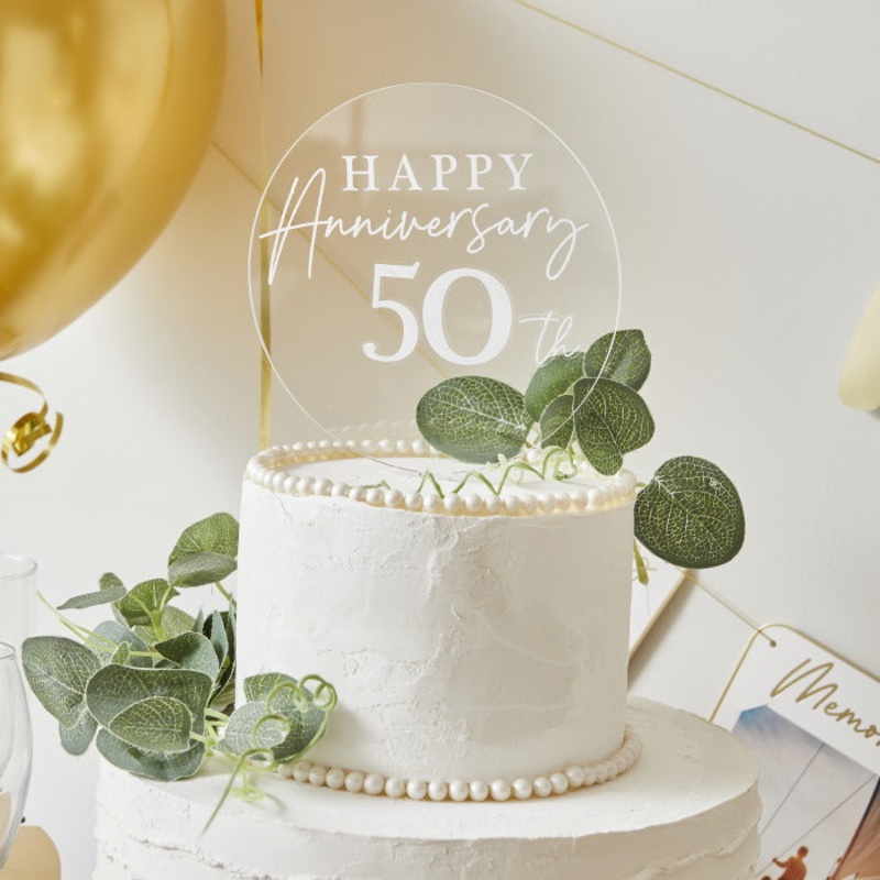 Personalised Anniversary Cake Topper and 2 Sticker Sheets