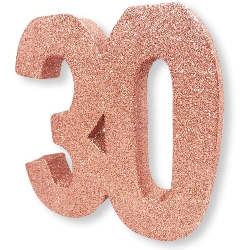 Rose Gold Glitter Number | Age 30 Table Centrepiece | Decoration - Buy Online