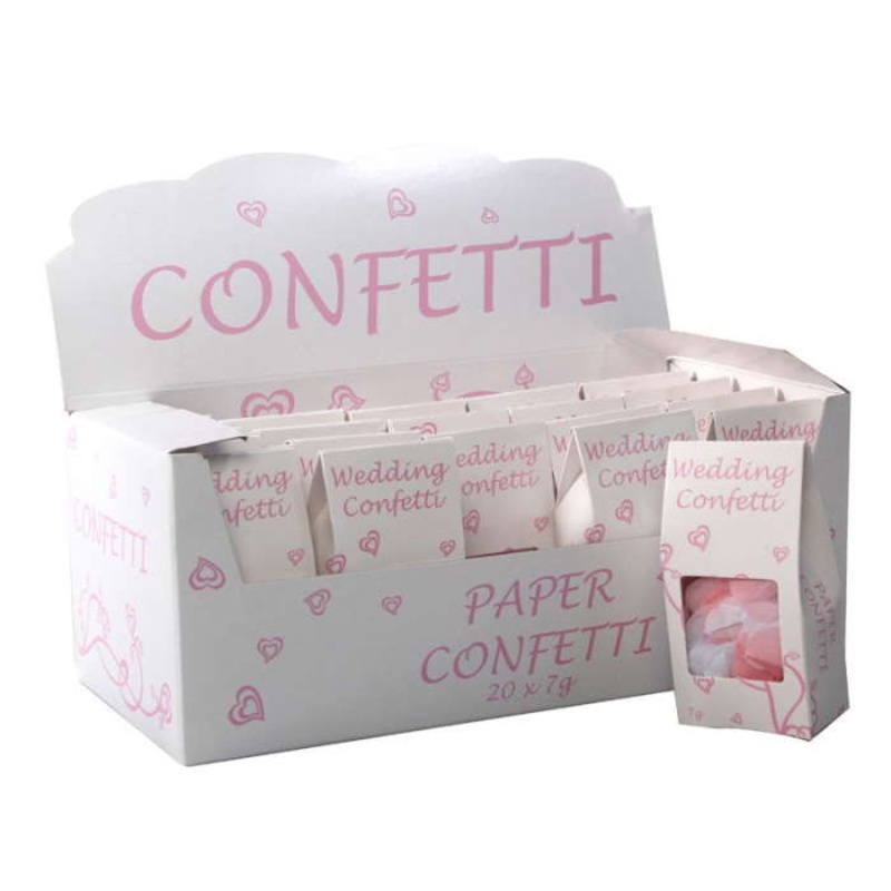 Pink and White Throwing Wedding Confetti