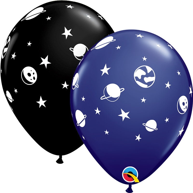 Space Planet Latex Balloons