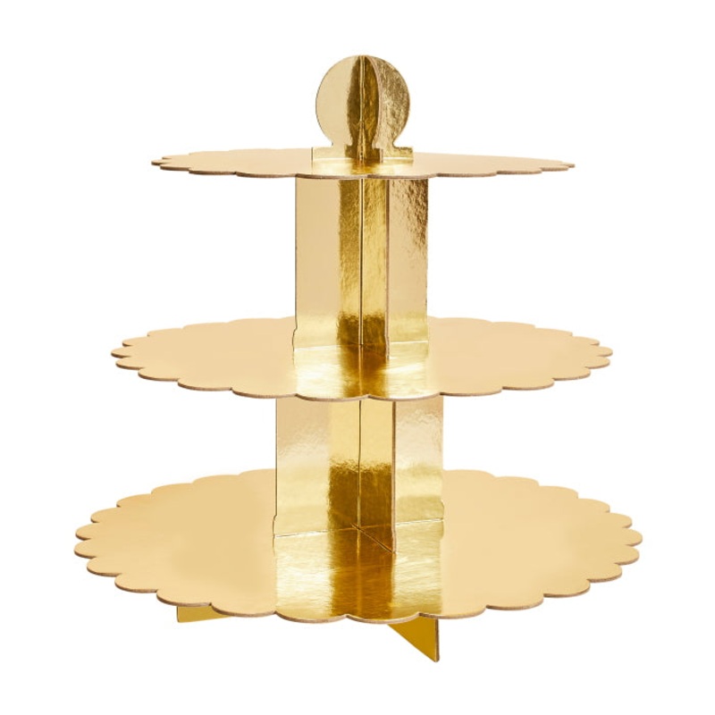 Gold 3 Tier Cupcake Stand
