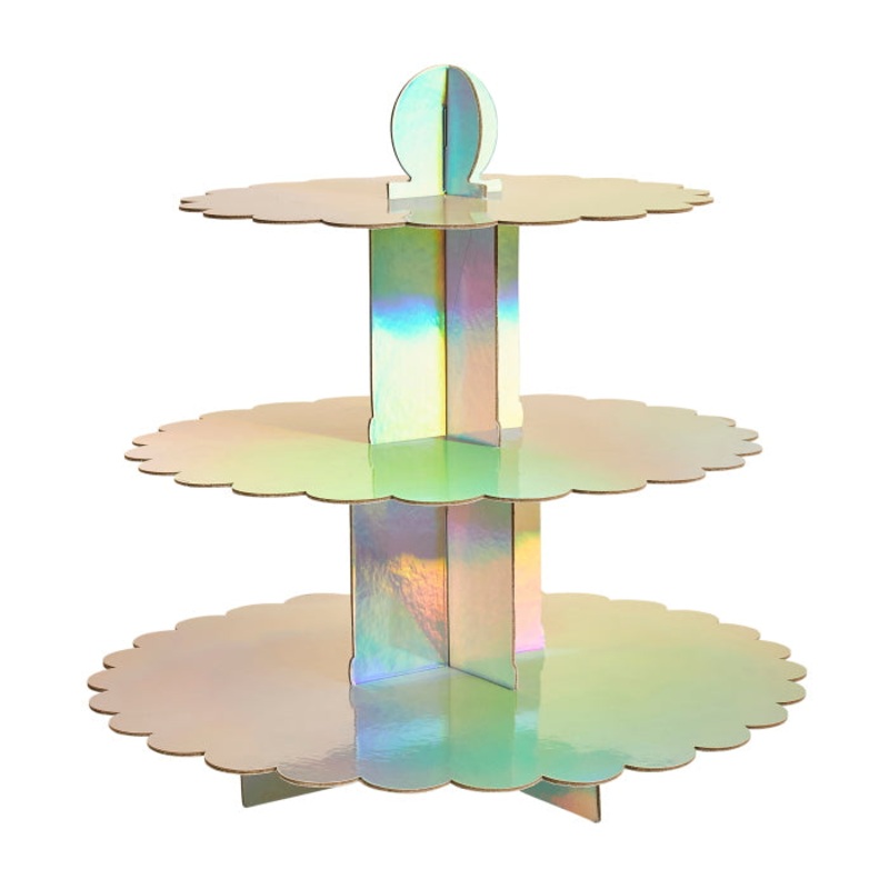 Iridescent 3 Tier Cupcake Stand