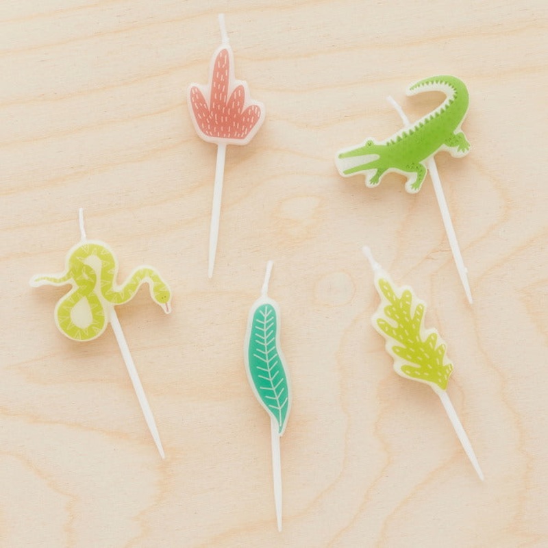Jungle Animal Candles 5 Pack