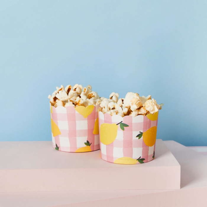 Lemon and Gingham Food Cups 12 Pack