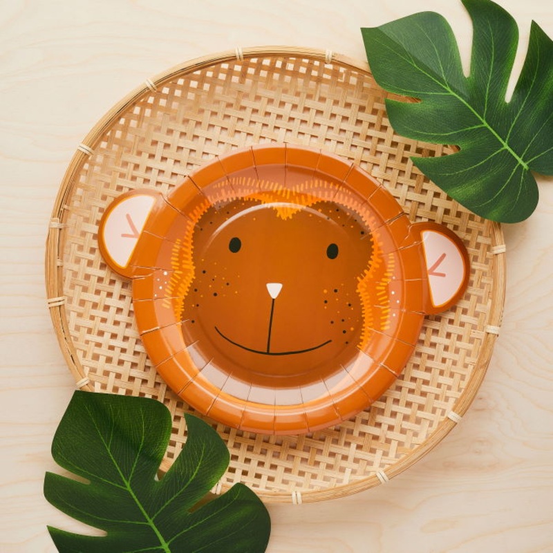 Monkey Paper Plates 8 Pack