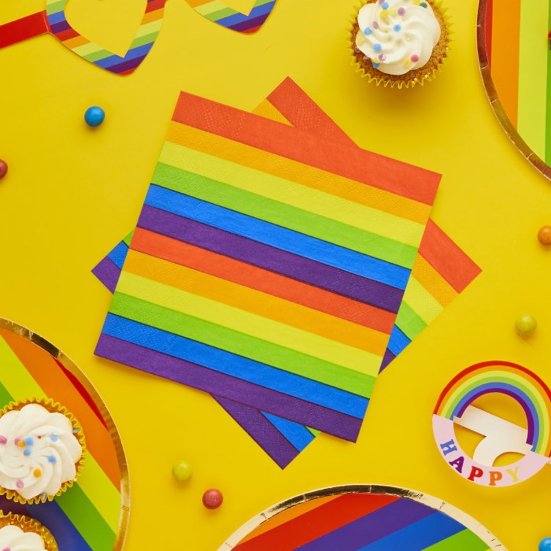 Rainbow Napkins 16 Pack