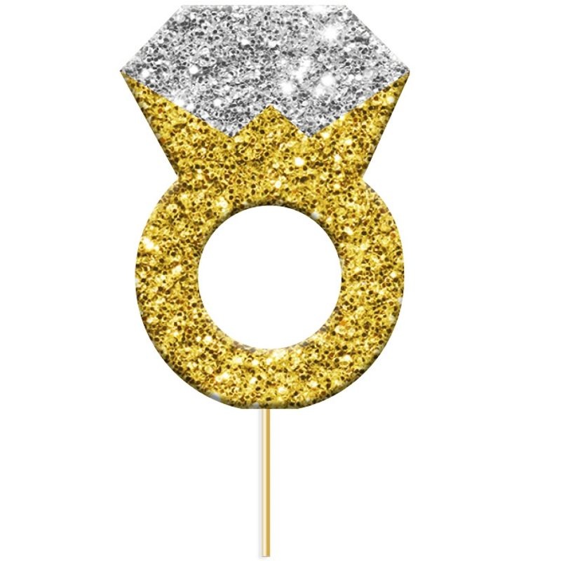Engagement Ring Party Cupcake Pick Toppers Pack of 12